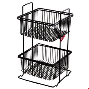 سبد سیب زمینی و پیاز مدل مربعی  2 طبقه