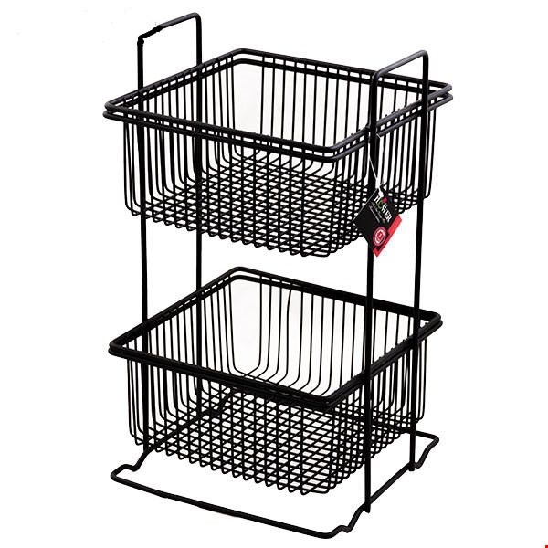 سبد سیب زمینی و پیاز مدل مربعی  2 طبقه
