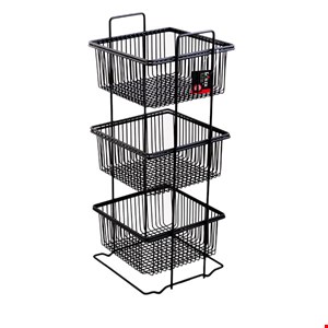 سبد سیب زمینی و پیاز مدل مربعی 3 طبقه