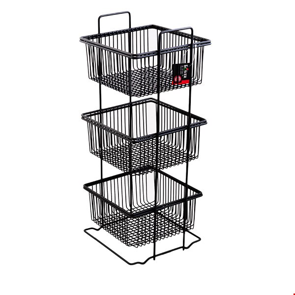 سبد سیب زمینی و پیاز مدل مربعی 3 طبقه