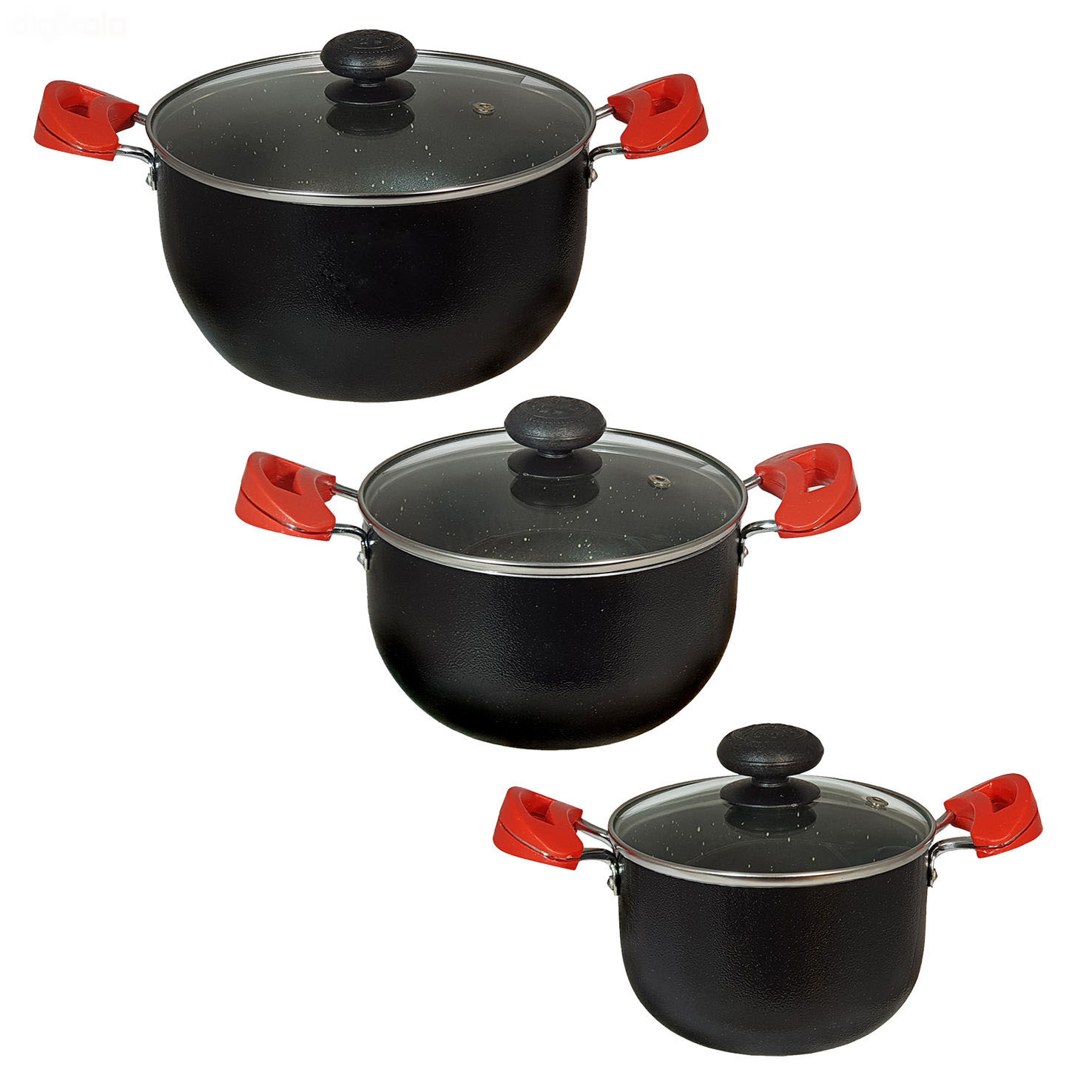 مشکی با دسته قرمز