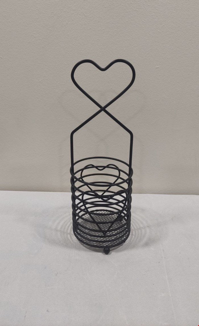 جا قاشقی گرد قلبی  فلزی